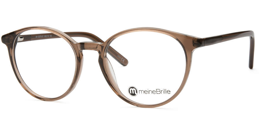 meineBrille 04-12070-01, Braun transparent glänzend Schräg links