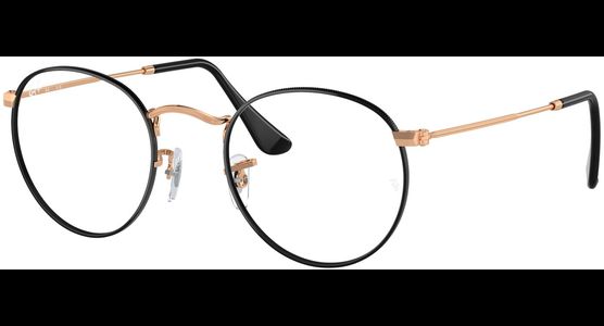 Ray-Ban Brille RX3447V 3173, Glänzendes Black On Rose Gold - SMALL - Ansicht 2