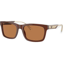 Emporio Armani EA4224 609573 - Sonnenbrille Herren - Fassung: Braun, Kunststoff, Rechteck - Glasfarbe: Braun
