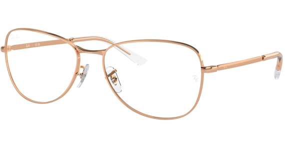 Ray-Ban Brille RX3733V 3094, Glänzendes Rotgold, LARGE - Ansicht 2