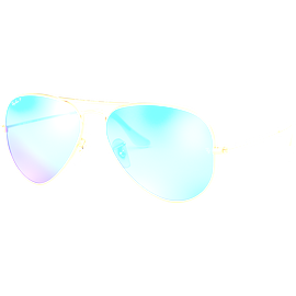 Ray-Ban Aviator Flash Lenses RB3025 112/4L Gold/Blau verspiegelte Sonnenbrille