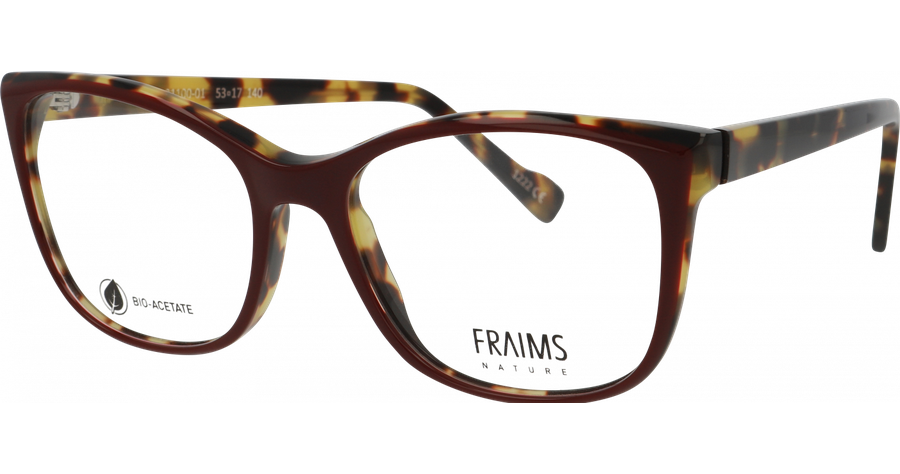 FRAIMS NATURE 03-31100-01 Ivy, Bordeaux / Havanna glänzend Cateye Brille