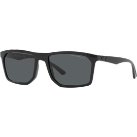 Emporio Armani EA4164 501787 - Sonnenbrille Herren - Fassung: Schwarz, Kunststoff, Irregulär - Glasfarbe: Grau