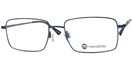meineBrille 04-12030-01, Marineblau Schräg rechteckige Brille - Ansicht 2