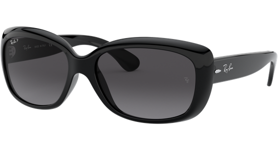 Ray-Ban RB4101 Jackie Ohh Glänzend Schwarz / Verlauf Grau 601/T3 58 Sonnenbrille Damen - Ansicht 2