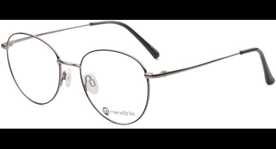 meineBrille 04-96090-01, Schwarz/Gun Glänzend Pantobrille - Ansicht 2