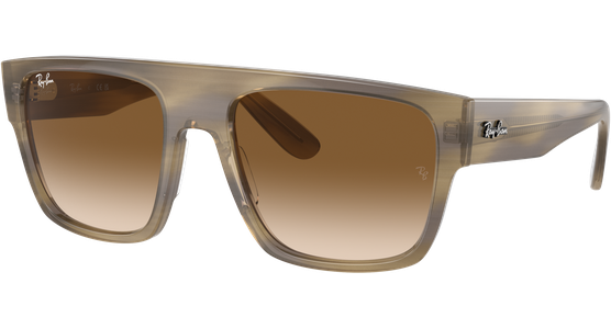 Ray-Ban Drifter RB0360S 140551 - Sonnenbrille Unisex - Fassung: Grün, Kunststoff, Eckig - Glasfarbe: Braun - Ansicht 2