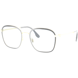 Ray-Ban RB3720 90003F - Sonnenbrille Unisex - Fassung: Schwarz, Metall, Eckig blaues Glas