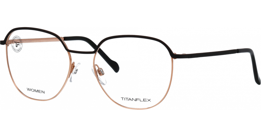 Titanflex Brille 826020 53 12 Damen Schwarz Metall