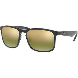 Ray-Ban RB4264 Chromance 876/6O - Sonnenbrille Herren - Fassung: Grau, Kunststoff, Eckig - Glasfarbe: Green Mirror Gold Gradient
