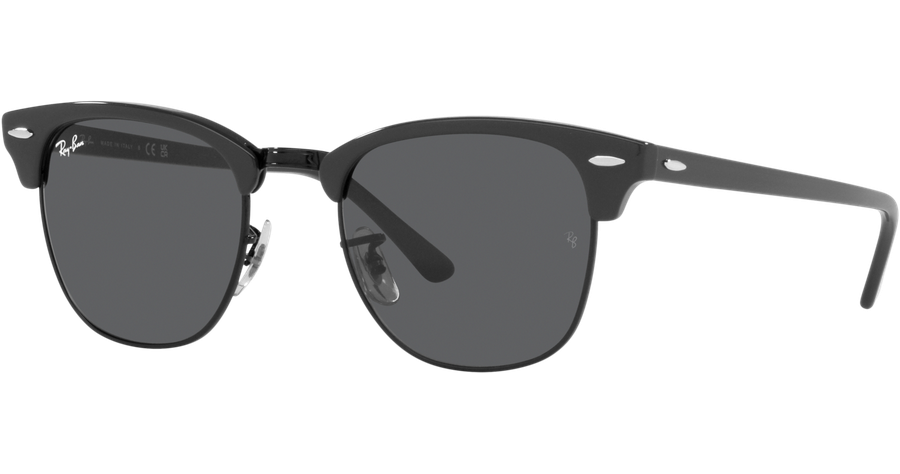 Ray-Ban Clubmaster Classic RB3016 1367B1 black Sonnenbrille Unisex Fassung Grau Kunststoff Eckig Glasfarbe Grau