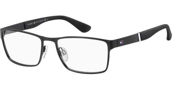 TOMMY HILFIGER TH 1543 rechteckige Brille schwarz vollrand - Ansicht 2