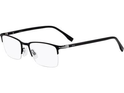 HUGO 1007/IT BLACK - Halbrand Brille Herren - Fassung: Schwarz, Metall
