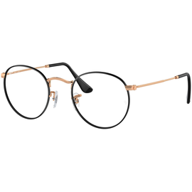 Ray-Ban Brille RX3447V 3173, Glänzendes Black On Rose Gold - SMALL