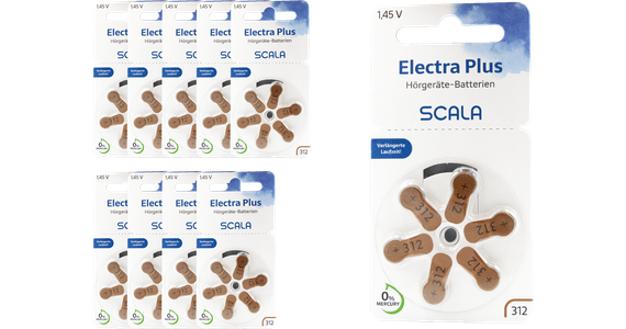 Scala Hörgerätebatterien Electra plus 312 (60 Stk.) - Ansicht 3