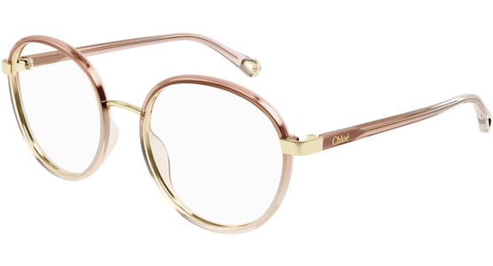 Chloé Brille CH0033O 51 003 Damen Rosé Kunststoff Rund - Ansicht 2