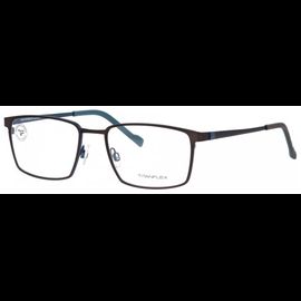 Titanflex Brille 850094 52 60 Herren Fassung: Braun, Metall, Rechteckig, Vollrand