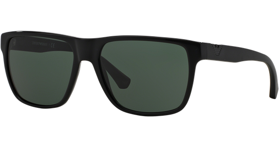 Emporio Armani EA4035 501771 - Sonnenbrille Herren - Fassung: Schwarz, Kunststoff, Eckig - Glasfarbe: Grün - Ansicht 2
