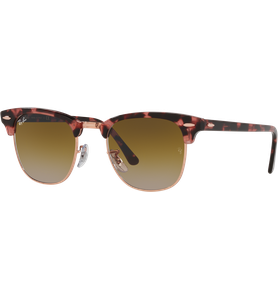 Ray-Ban Clubmaster Fleck RB3016 133751 Sonnenbrille Unisex Fassung Havanna Kunststoff Eckig Glasfarbe Braun - Ansicht 2