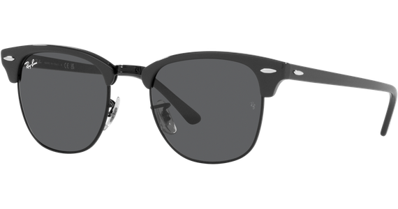 Ray-Ban Clubmaster Classic RB3016 1367B1 black Sonnenbrille Unisex Fassung Grau Kunststoff Eckig Glasfarbe Grau - Ansicht 2