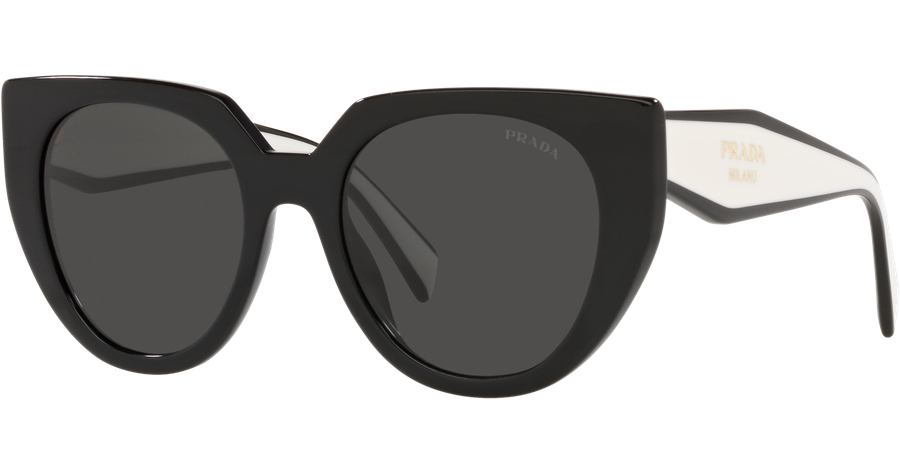 Prada PR 14WS 09Q5S0 Sonnenbrille Schwarz Weiß