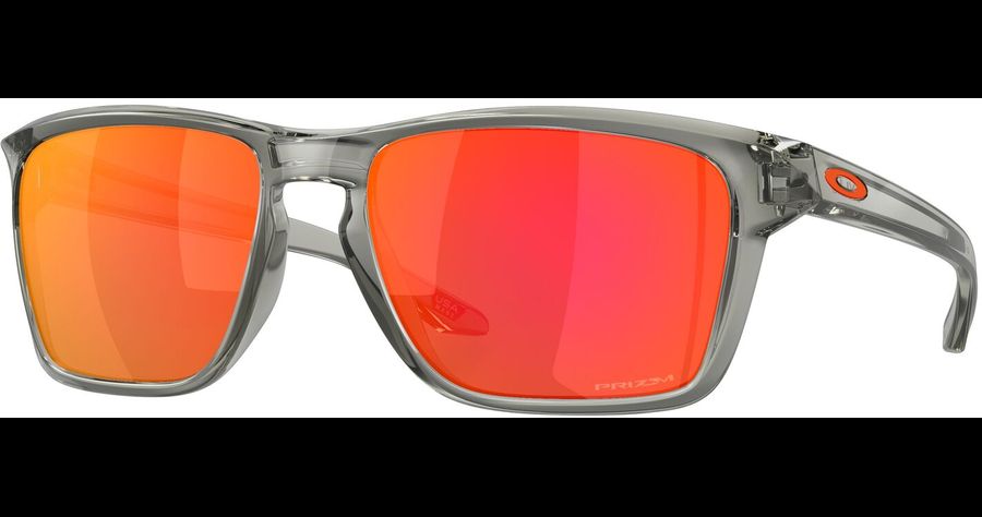 Oakley Sylas OO9448 944832 57 - Sonnenbrille Herren - Fassung: Grau, Kunststoff, Rechteck - Glasfarbe: Rot, verspiegelt