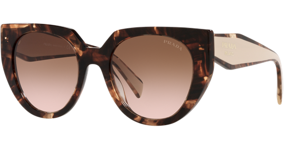 Prada PR 14WS 01R0A6 Sonnenbrille Caramel Tortoise/powder - Ansicht 2