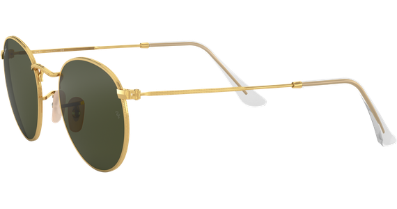 Ray-Ban RB3447 Round Metal Glänzend Gold / Grün 001 53 - Ansicht 3