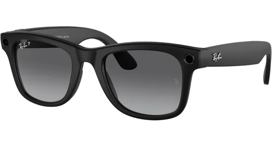 Ray-Ban Meta Wayfarer RW4008 601ST3 53 Matt Schwarz (Gen 1) - Ansicht 2