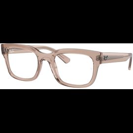 Ray-Ban Chad RX7217 8317, Glänzendes Hellbraun transparent Rechteckig Brille Vollrand