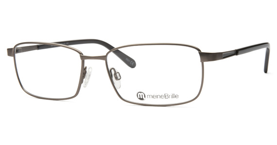 meineBrille 04-12090-02, Hell Gun matt / Dunkelgrau glänzend Schräg links - Ansicht 3