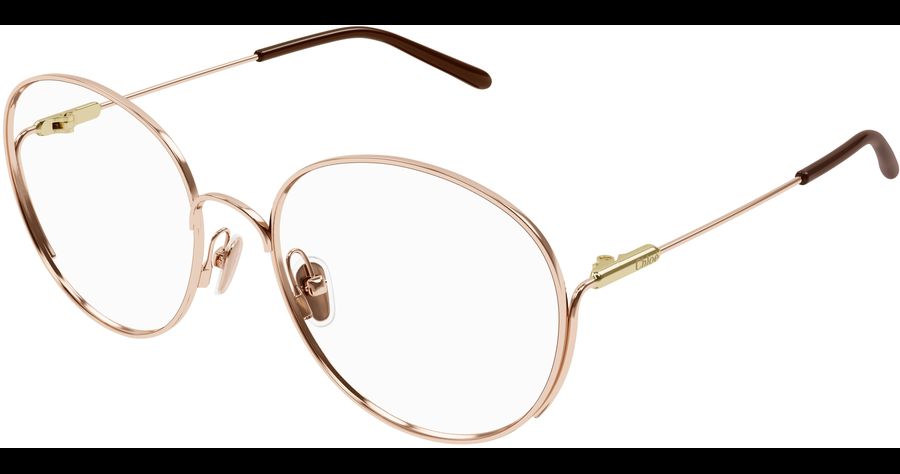 Chloé Brille CH0209O Damen Gold Metall Rund