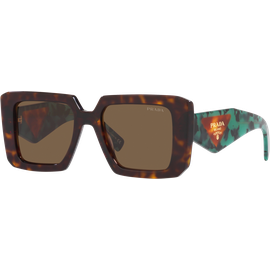 Prada 0PR 23YS 2AU06B Sonnenbrille Havana Grün Damen