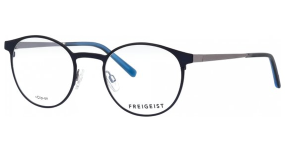 Freigeist Brille 862035 54 70 Herren Fassung: Blau, Metall, Vollrand, Rund - Ansicht 2