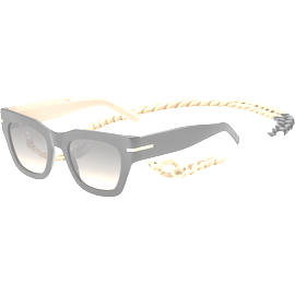HUGO BOSS BOSS 1520/N/S - Sonnenbrille Damen - Fassung: Schwarz, Kunststoff, Eckig - Glasfarbe: Grau-Braun Verlauf