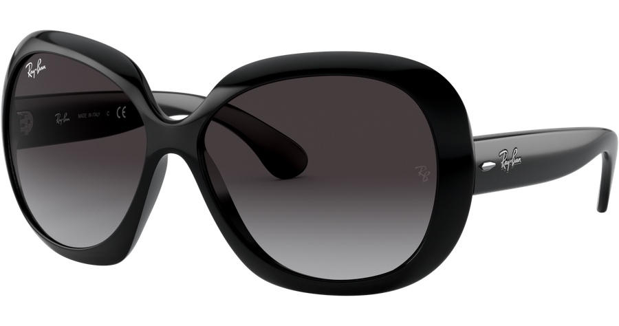 Ray-Ban Jackie Ohh II RB4098 601/8G - Sonnenbrille Damen - Fassung: Schwarz, Kunststoff, Cateye - Glasfarbe: Grau