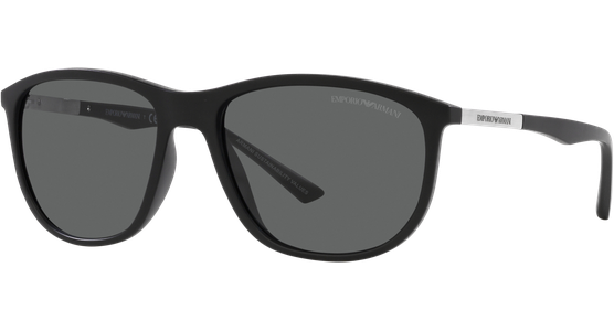 Emporio Armani EA4201 500187 - Sonnenbrille Herren - Fassung: Schwarz, Kunststoff, Eckig - Glasfarbe: Grau - Ansicht 2