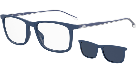 HUGO BOSS BOSS 1150/CS  FLL MATTE Blau Brille mit Sonnenclip - Ansicht 2