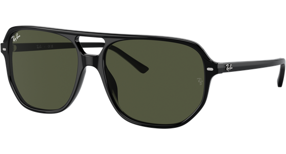 Ray-Ban Bill One RB2205 901/31 - Sonnenbrille Unisex - Fassung: Schwarz, Kunststoff, Irregulär - Glasfarbe: Grün - Ansicht 2