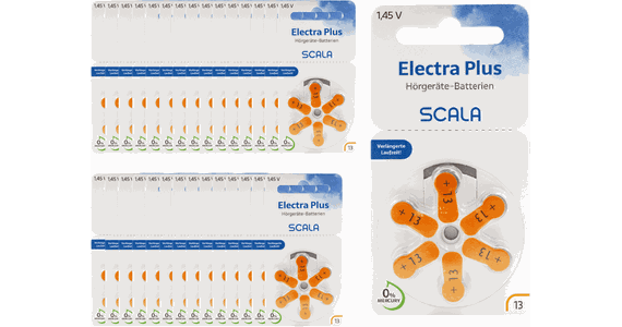 Scala Hörgerätebatterien Electra plus 13 (180 Stk.) - Ansicht 2