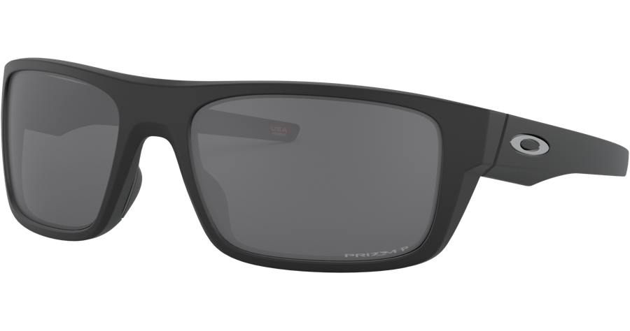 Oakley Drop Point OO9367 936708 - Sonnenbrille Herren - Fassung: Schwarz, Kunststoff, Rechteck - Glasfarbe: Grau