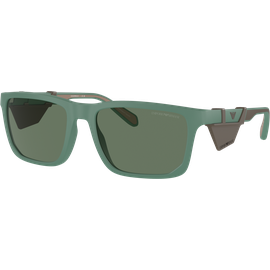 Emporio Armani EA4219 610276 - Sonnenbrille Herren - Fassung: Grün, Kunststoff, Rechteck - Glasfarbe: Grün