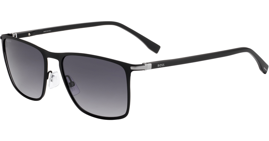 HUGO BOSS BOSS 1004/S/IT - Sonnenbrille Herren - Fassung: Schwarz, Metall, Eckig - Glasfarbe: Grau