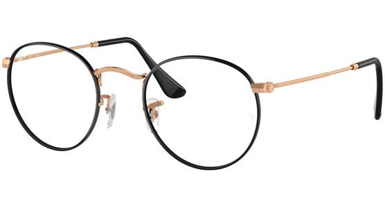 Ray-Ban Brille RX3447V 3173, Glänzendes Black On Rose Gold - SMALL - Ansicht 2