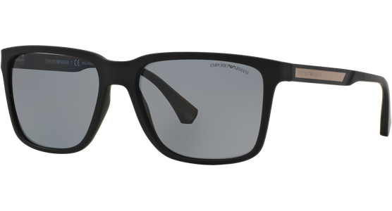 Emporio Armani EA4047 506381 - Sonnenbrille Herren - Fassung: Schwarz, Kunststoff, Eckig - Glasfarbe: Grau - Ansicht 2