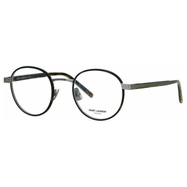 Saint Laurent Brille SL 125 HAVANA Unisex Havanna Metall Rund