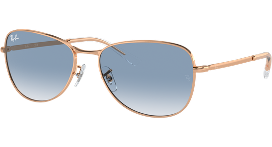 Ray-Ban RB3733 92023F - Sonnenbrille Unisex - Fassung: Gold, Metall, Pilot blaues Glas - Ansicht 2