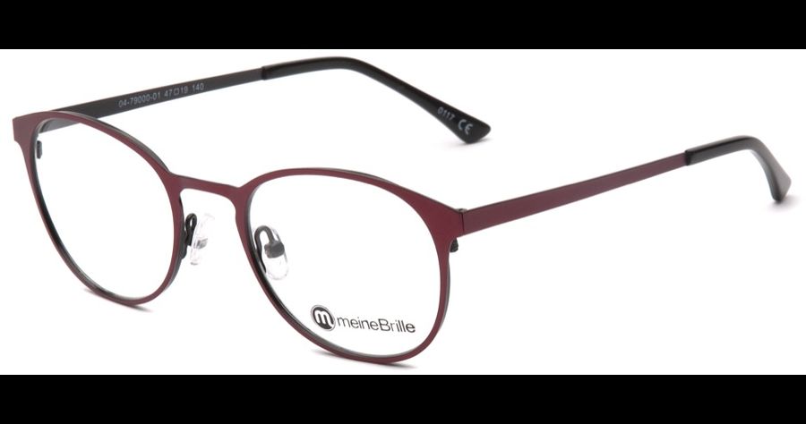 meineBrille 04-79000-01, Rot/Schwarz Matt links