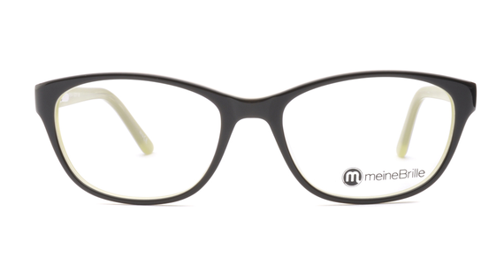 meineBrille 04-69180-01, Schwarz/Hellgrün front - Ansicht 3