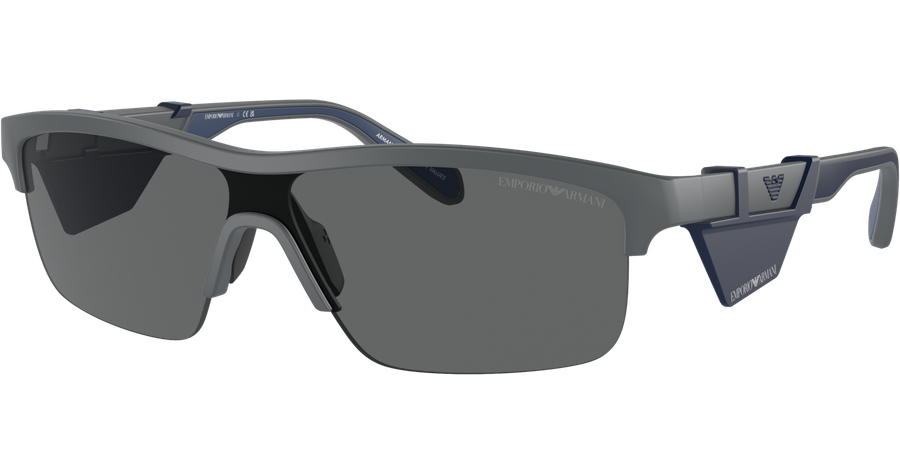 Emporio Armani EA4218 610387 - Sonnenbrille Herren - Fassung: Grau, Kunststoff, Irregulär - Glasfarbe: Grau